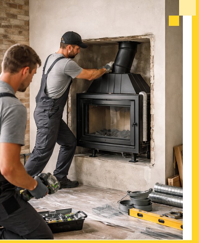 Установка каминных топок в Архангельске: монтаж, подключение