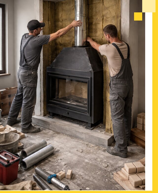 Изготовление и монтаж закрытых каминов в Архангельске под ключ