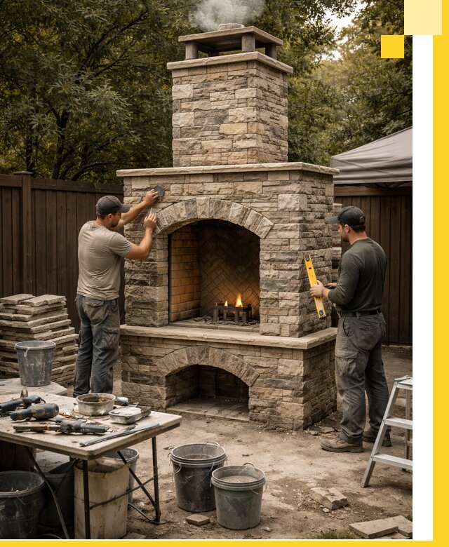 Проектирование и установка уличных каминов в Архангельске