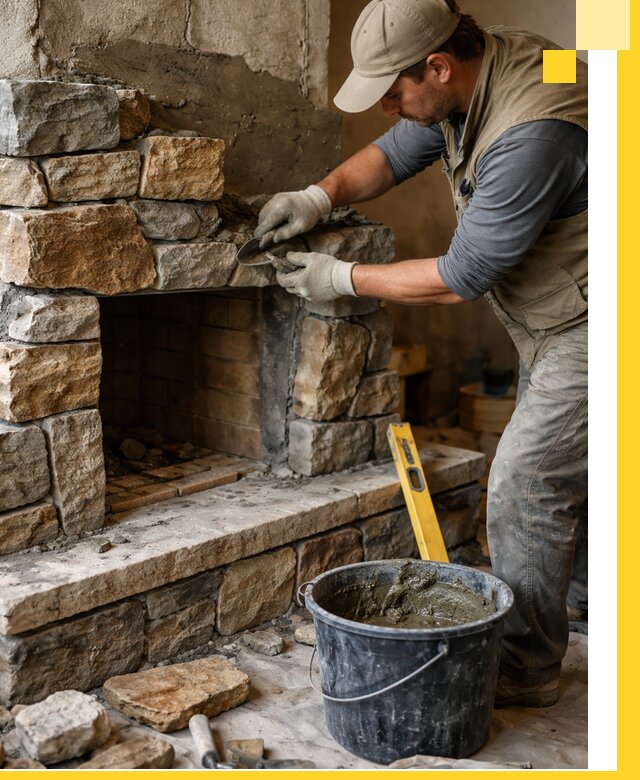 Изготовление и установка каменных каминов под ключ в Архангельске