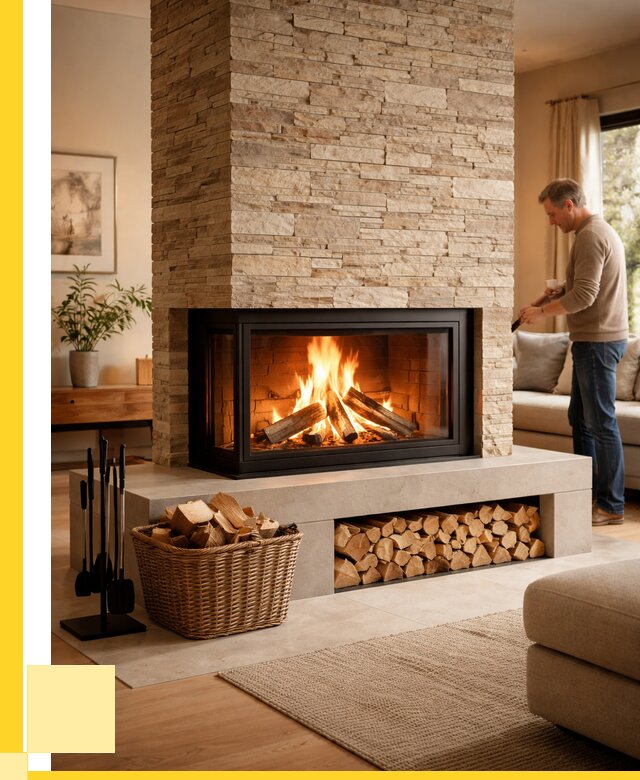 Дровяной камин под ключ в Архангельске от 205620 р. | ЭриданРхн