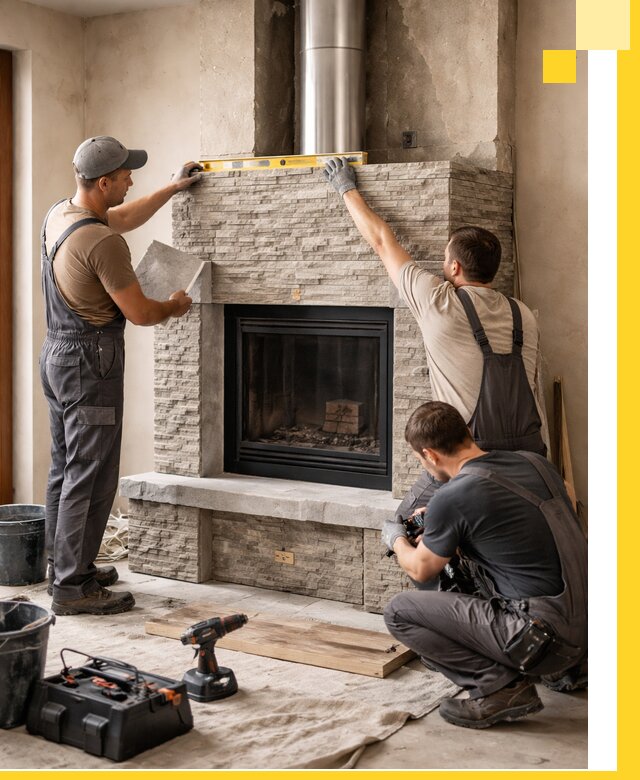 Профессиональный монтаж каминов под ключ в Архангельске для дома