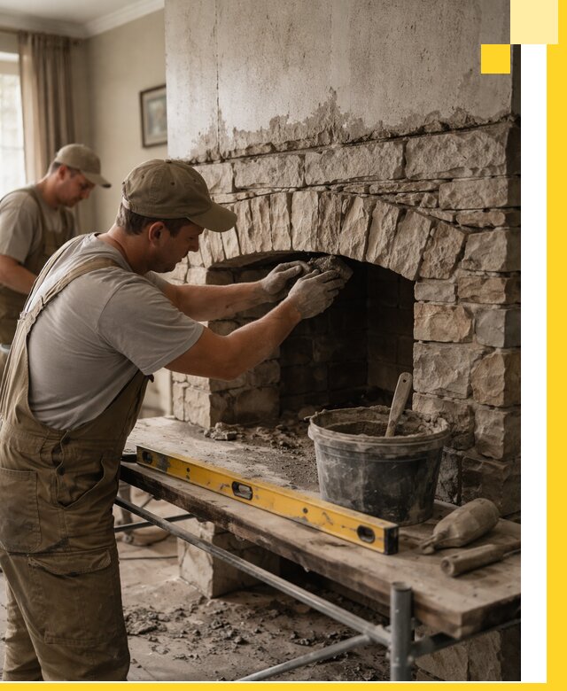 Изготовление каминов под ключ в Архангельске, монтаж и отделка