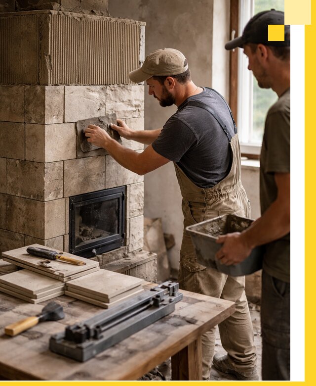 Профессиональная облицовка печей в Архангельске: керамика и камень