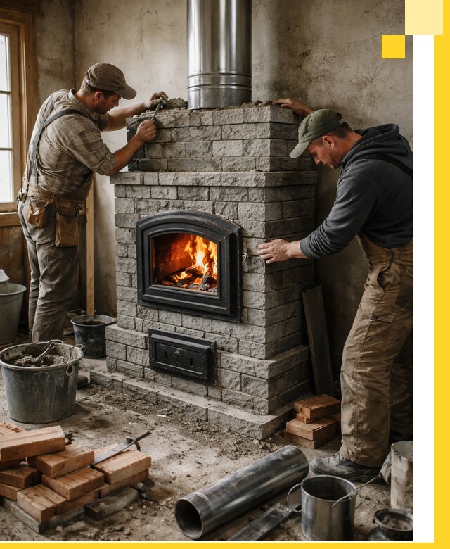 Производство, поставка и монтаж дровяных печей в Архангельске