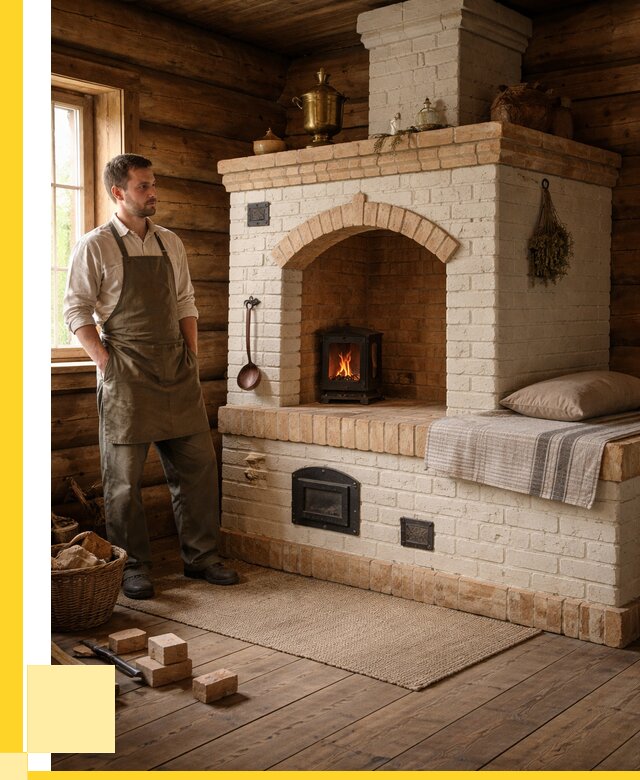 Русские печи с лежанкой под ключ в Архангельске от 154215 р. ЭриданРхн