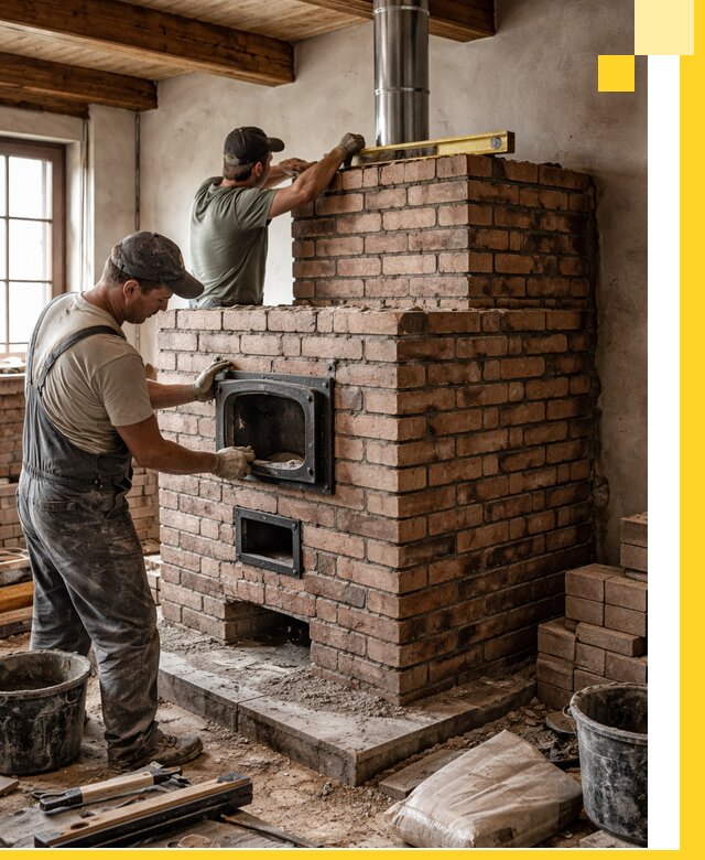 Печи для загородного дома под ключ в Архангельске — монтаж и сервис