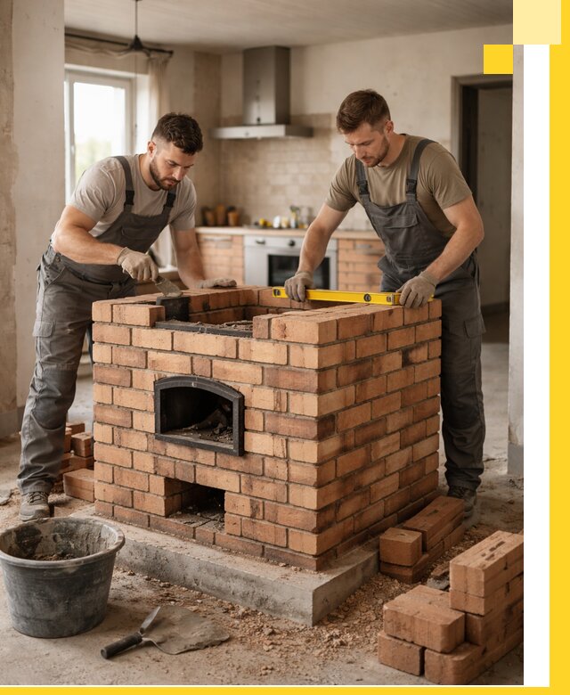 Установка и монтаж печей в частном доме в Архангельске под ключ