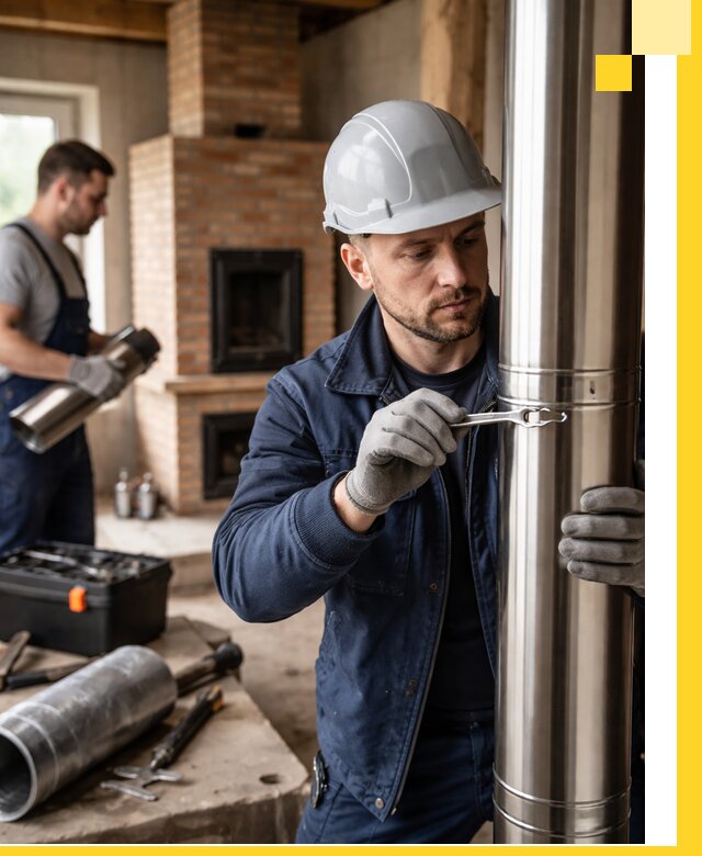 Профессиональный монтаж дымоходов для печей в Архангельске