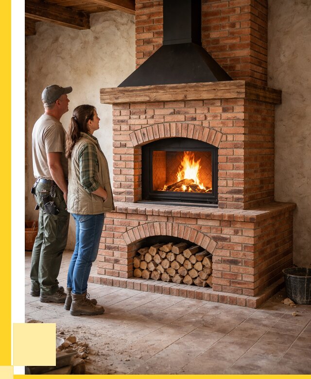 Печи камины из кирпича в Архангельске от 123372 р. | ЭриданРхн