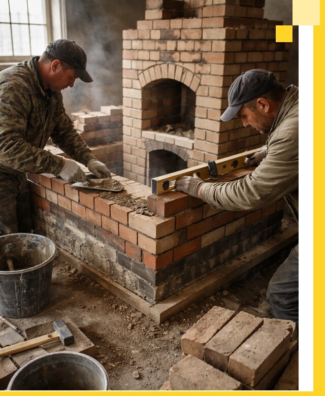 Изготовление и монтаж печей и каминов из кирпича в Архангельске