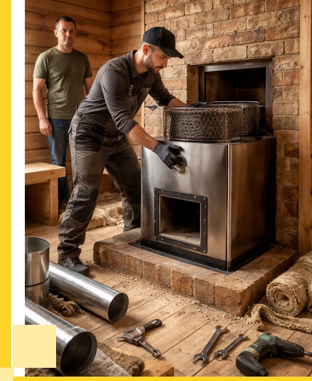 Монтаж банных печей под ключ в Архангельске от 18506 р., ЭриданРхн