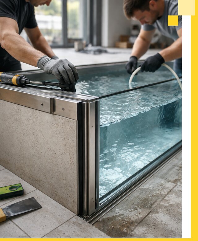 Проектирование и монтаж стеклянных бассейнов в Архангельске