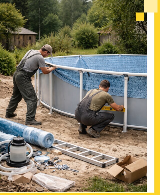 Установка и монтаж каркасных бассейнов в Архангельске под ключ