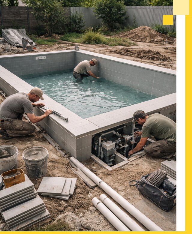 Строительство и монтаж бассейнов для дачи под ключ в Архангельске