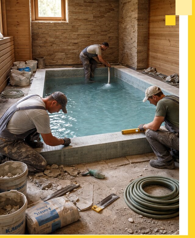 Проектирование и строительство бассейнов для бани в Архангельске