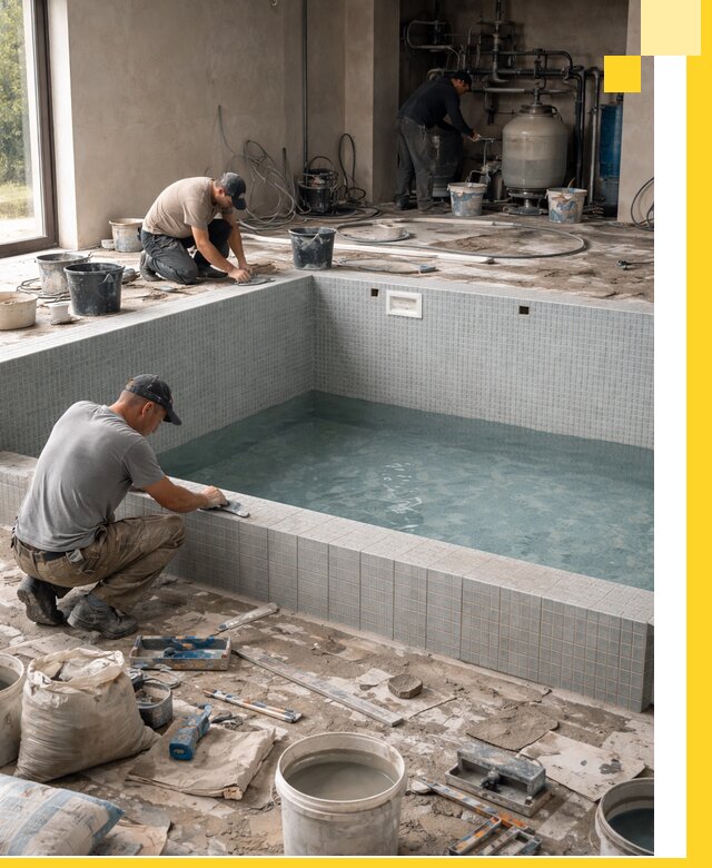 Строительство и монтаж бассейнов в помещении в Архангельске