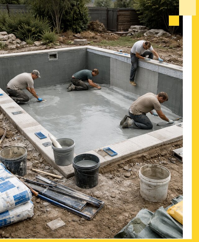 Изготовление и монтаж чаши бассейна под ключ в Архангельске