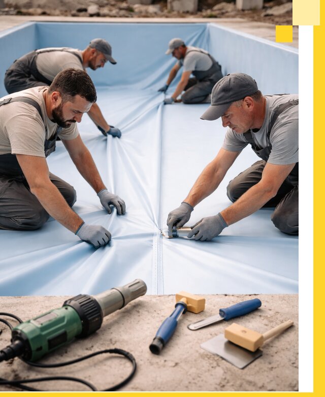 ПВХ пленка для бассейнов с монтажом и гарантией в Архангельске