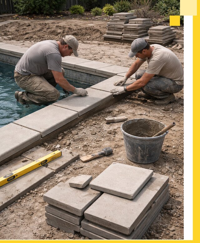 Установка и изготовление копингового камня для бассейнов в Архангельске