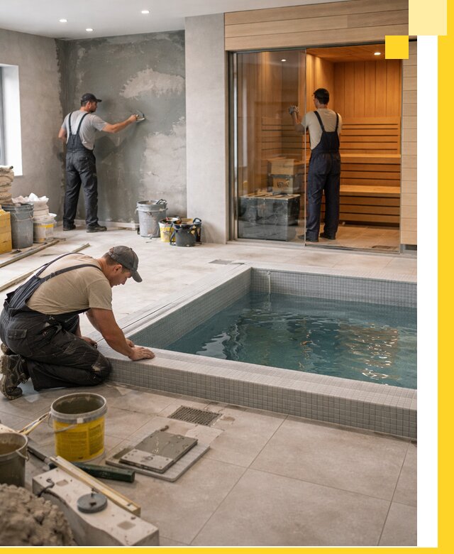 Проектирование и строительство сауны с бассейном в Архангельске