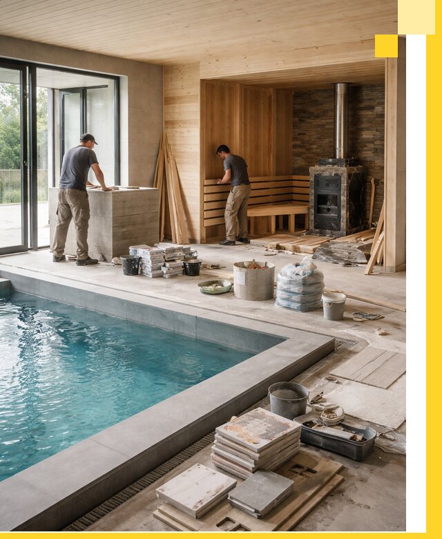 Проектирование и строительство бань с бассейном в Архангельске