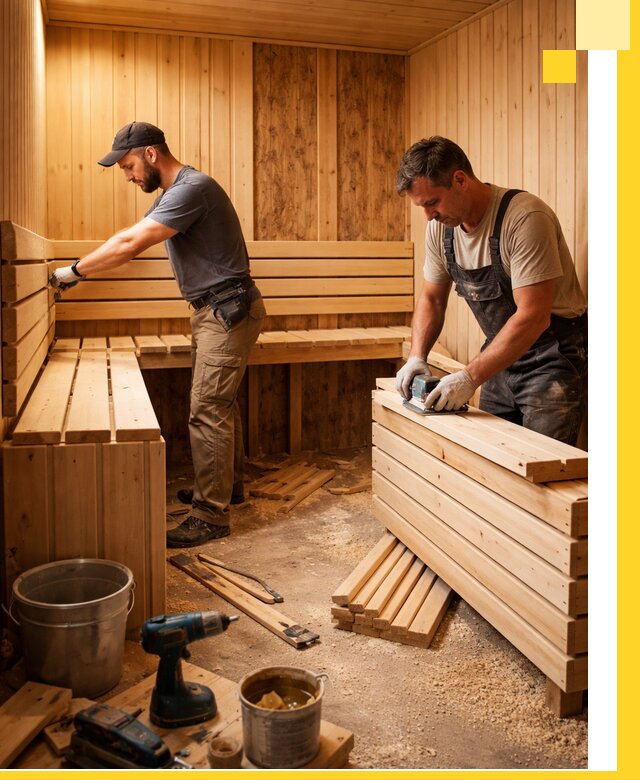 Профессиональный комплексный ремонт саун под ключ в Архангельске