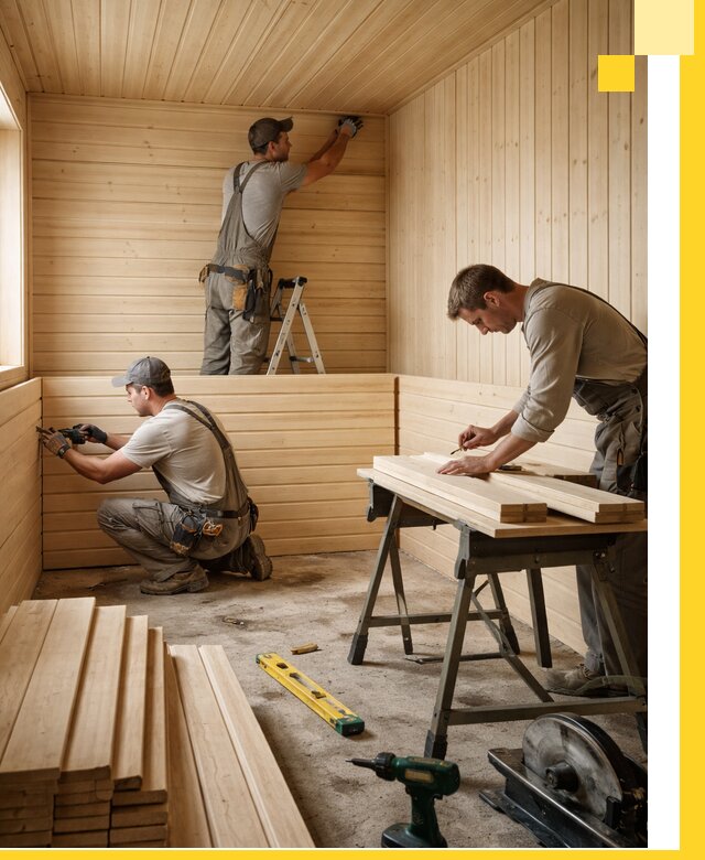 Обшивка саун в Архангельске из натуральной древесины под ключ