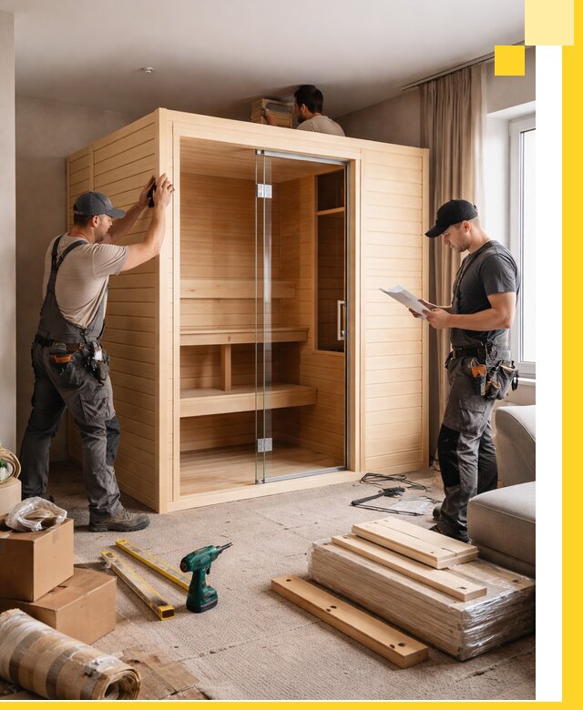 Установка и благоустройство саун в квартире в Архангельске