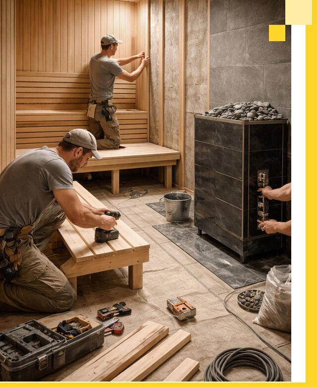 Дизайн и строительство интерьерных саун под ключ в Архангельске