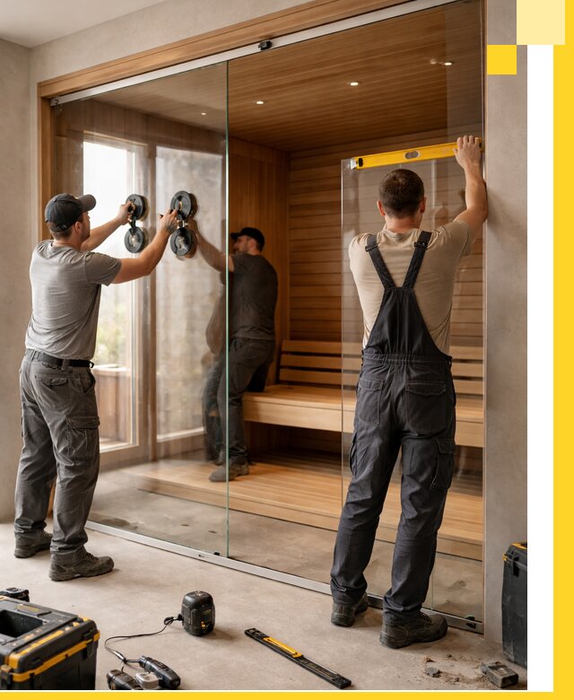 Производство и монтаж стеклянных саун под ключ в Архангельске