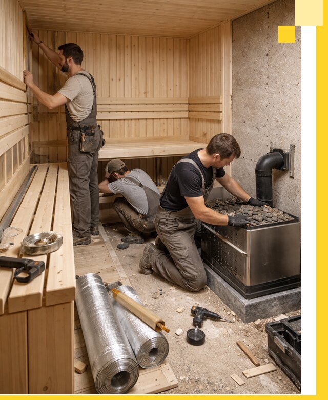 Индивидуальные сауны на заказ в Архангельске под ключ, проект и монтаж