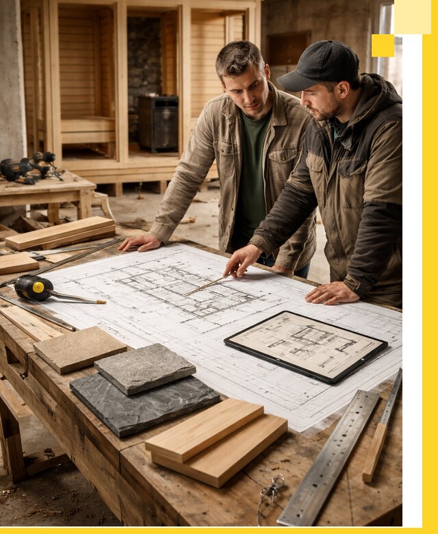 Проекты бань под ключ и планы строительства в Архангельске