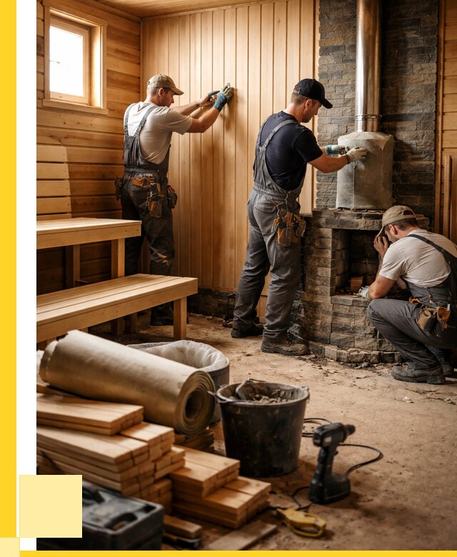 Ремонт бань под ключ в Архангельске от 46265 р. | ЭриданРхн