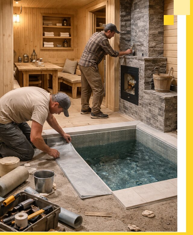 Строительство бань с комнатой отдыха под ключ в Архангельске