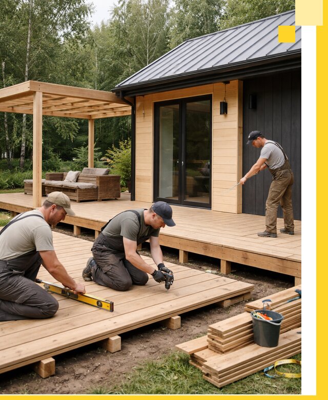 Строительство бань с террасой и бассейном под ключ в Архангельске