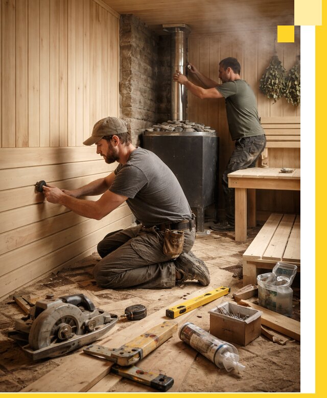 Полное строительство и оснащение парных под ключ в Архангельске