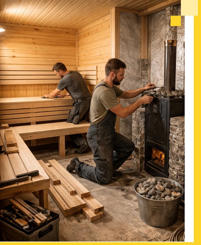 Дизайн и строительство интерьеров бань под ключ в Архангельске