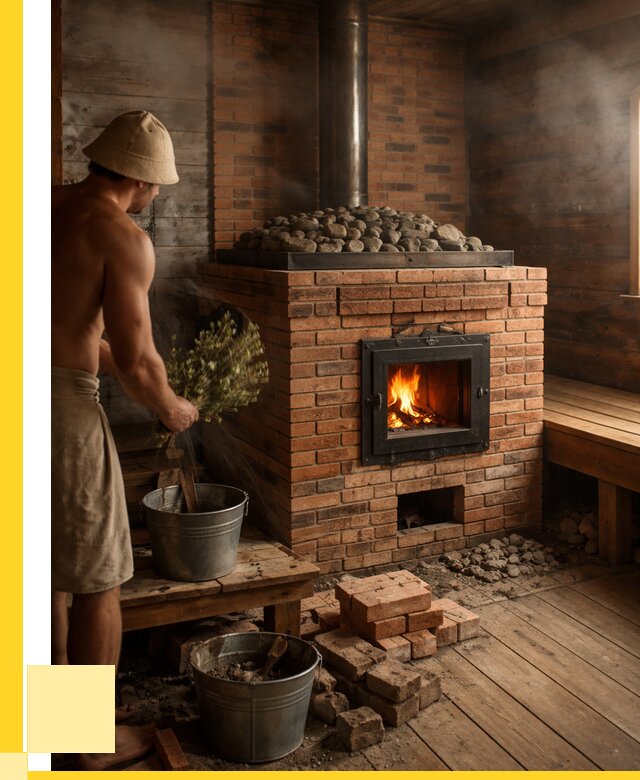 Кирпичные банные печи в Архангельске от 92529 р. | ЭриданРхн