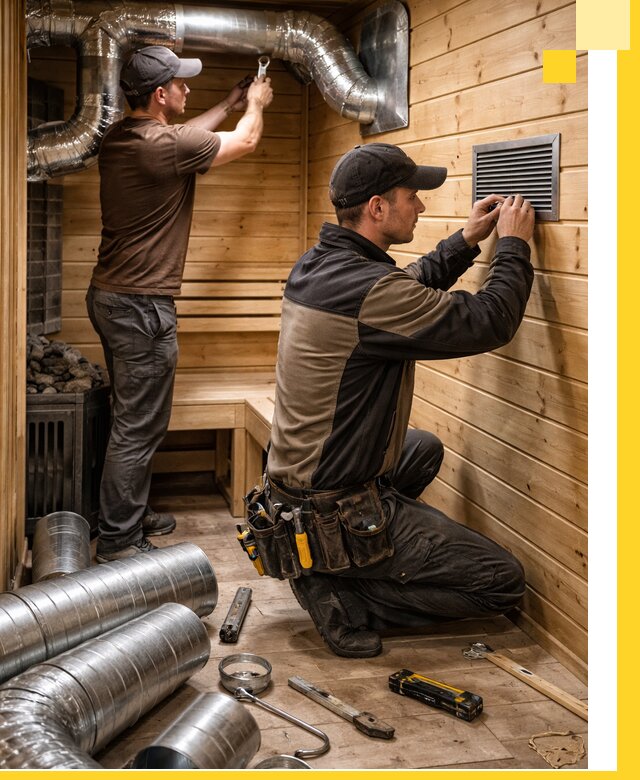 Проектирование и монтаж вентиляции бани в Архангельске под ключ