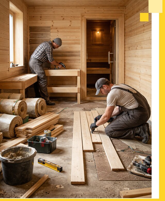 Индивидуальный проект бани с комнатой отдыха под ключ в Архангельске