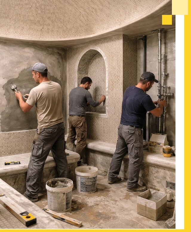 Профессиональный монтаж хамамов под ключ в Архангельске с гарантией