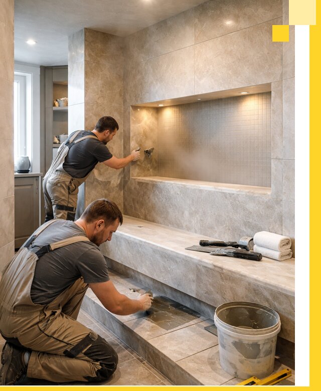 Профессиональное строительство хамама в квартире в Архангельске