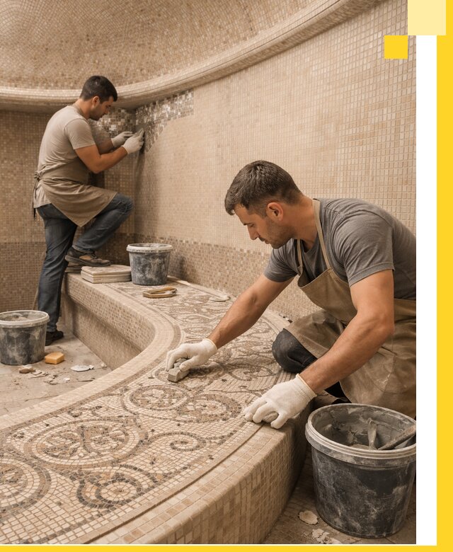 Плитка для хамама в Архангельске, укладка, подбор и поставка