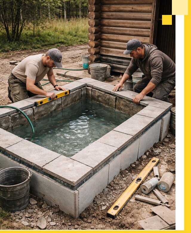 Изготовление и установка холодных купелей под ключ в Архангельске